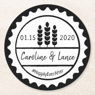 Dessous-de-verre Rond En Papier Brews avant que j'aie fait le casquette de