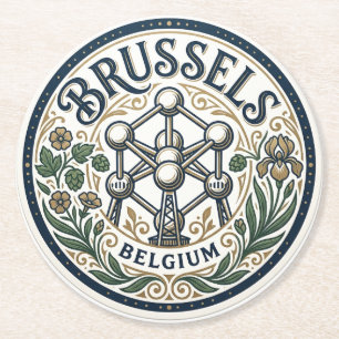 Dessous-de-verre Rond En Papier Bruxelles Belgique