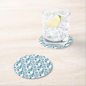 Dessous-de-verre Rond En Papier Bubbles (En situation)