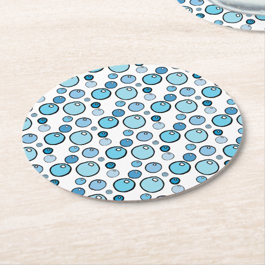 Dessous-de-verre Rond En Papier Bubbles (Incliné)