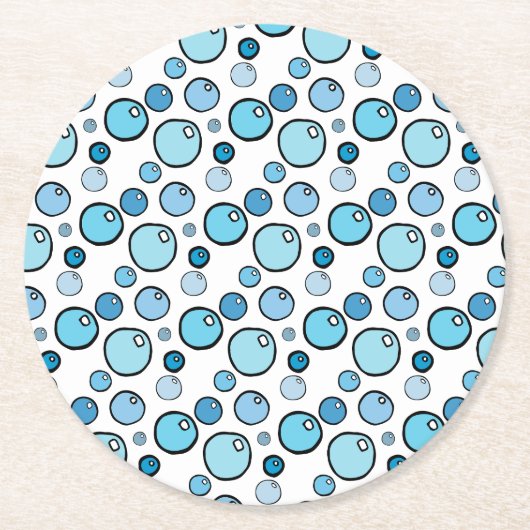 Dessous-de-verre Rond En Papier Bubbles (Devant)