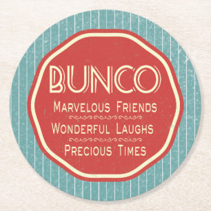 Dessous-de-verre Rond En Papier Bunco Vintage Friends Good Times