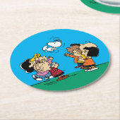 Dessous-de-verre Rond En Papier cacahuètes | Amusement d'amis (Incliné)