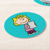 Dessous-de-verre Rond En Papier cacahuètes | Sally (Incliné)