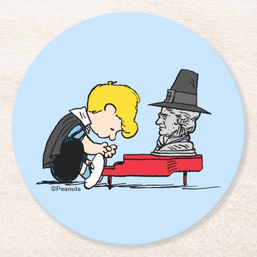 Dessous-de-verre Rond En Papier cacahuètes | Schroeder Pilgrim (Devant)