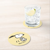 Dessous-de-verre Rond En Papier cacahuètes | Snoopy Running (En situation)