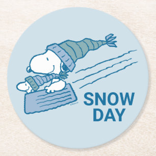 Dessous-de-verre Rond En Papier cacahuètes Snoopy & Woodstock