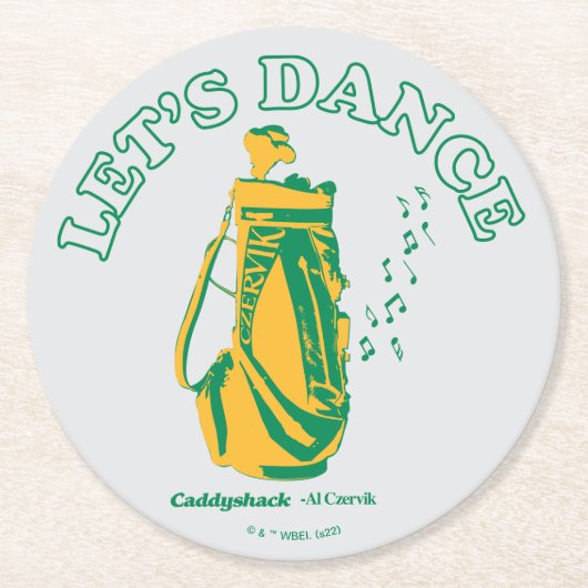 Dessous-de-verre Rond En Papier Caddyshack | Dansons (Devant)