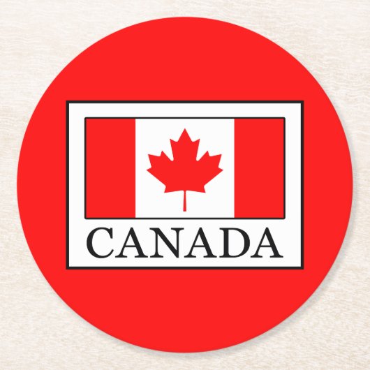 Dessous-de-verre Rond En Papier Canada (Devant)