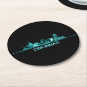 Dessous-de-verre Rond En Papier Cancinnati Skyline (Incliné)