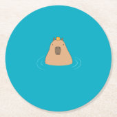 Dessous-de-verre Rond En Papier Capybara (Devant)