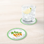 Dessous-de-verre Rond En Papier Carottes jolies illustration (En situation)