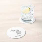 Dessous-de-verre Rond En Papier Carte du Michigan (En situation)