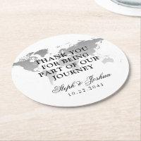 Carte du monde Merci Destination Mariage Faveur