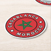 Dessous-de-verre Rond En Papier Casablanca Maroc (Incliné)