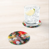 Dessous-de-verre Rond En Papier Casse-noisettes colorées (En situation)