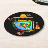 Dessous-de-verre Rond En Papier Célébration du mois du patrimoine historique (Incliné)