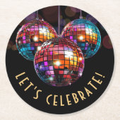 Dessous-de-verre Rond En Papier Célébrons les couleurs (Devant)