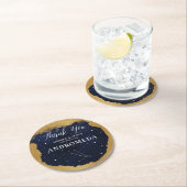 Dessous-de-verre Rond En Papier Céleste Starry Night Constellation Andromeda (En situation)