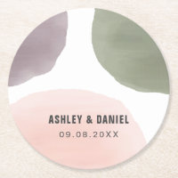 Cercles d'aquarelle moderne Mariage moderne