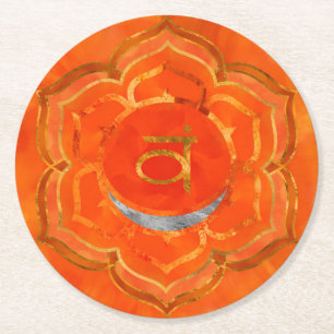 Dessous-de-verre Rond En Papier Chakra sacral - Svadhisthana
