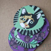 Dessous-de-verre Rond En Papier Chat Calico