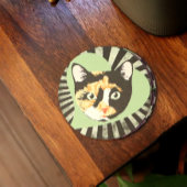 Dessous-de-verre Rond En Papier Chat Calico