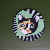 Dessous-de-verre Rond En Papier Chat Calico