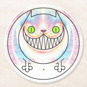 Dessous-de-verre Rond En Papier Chat de graisse avec Dessous de verre en papier Ch