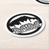 Dessous-de-verre Rond En Papier Chattanooga Tennessee (Incliné)