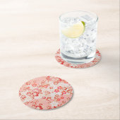 Dessous-de-verre Rond En Papier Cherry Blossom Motif japonais (En situation)