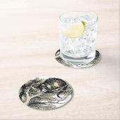 Dessous-de-verre Rond En Papier Cheshire Chat Alice Wonderland Classic (En situation)