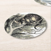 Dessous-de-verre Rond En Papier Cheshire Chat Alice Wonderland Classic (Incliné)