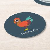Dessous-de-verre Rond En Papier Chester le coq (Incliné)