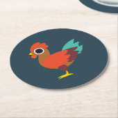 Dessous-de-verre Rond En Papier Chester le coq (Incliné)