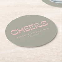 Cheveux personnalisés Sage Vert Rose Chic Mariage 