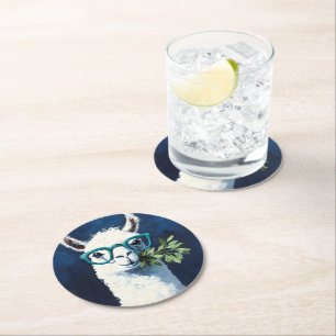 Dessous-de-verre Rond En Papier Chic Lama Intelligent