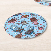 Dessous-de-verre Rond En Papier Chocolate lover cute (Incliné)