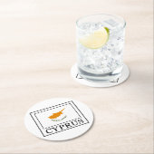 Dessous-de-verre Rond En Papier Chypre (En situation)