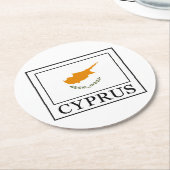 Dessous-de-verre Rond En Papier Chypre (Incliné)