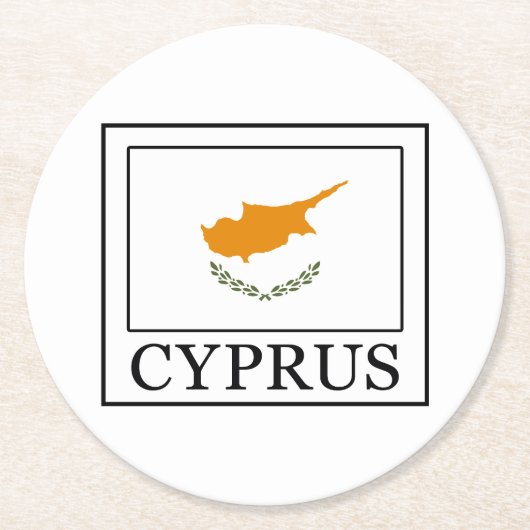 Dessous-de-verre Rond En Papier Chypre (Devant)