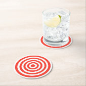 Dessous-de-verre Rond En Papier Cible (En situation)