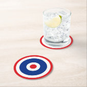 Dessous-de-verre Rond En Papier Cible du drapeau thaïlandais (En situation)