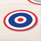 Dessous-de-verre Rond En Papier Cible du drapeau thaïlandais (Incliné)