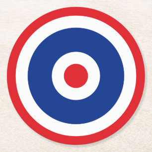 Dessous-de-verre Rond En Papier Cible du drapeau thaïlandais