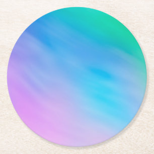 Dessous-de-verre Rond En Papier Ciel arc-en-ciel girly doux