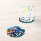 Dessous-de-verre Rond En Papier Cinque Terre, Italie (En situation)