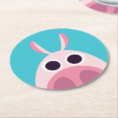 Dessous-de-verre Rond En Papier Circonspect le porc (Incliné)