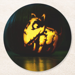Dessous-de-verre Rond En Papier Citrouille Frankenweenie