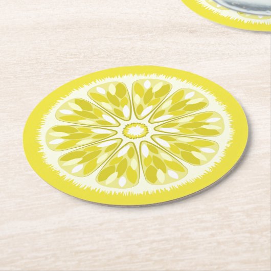 Dessous-de-verre Rond En Papier Citrus (Incliné)